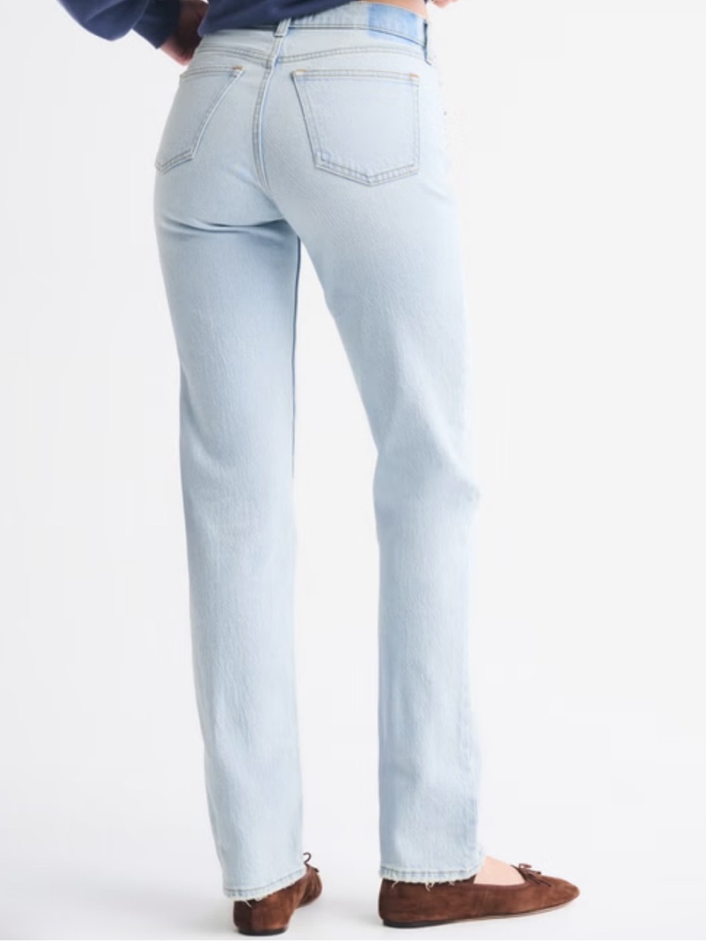 Abercrombie & Fitch Light Blue Straight Leg Jeans - Picture 2 of 10